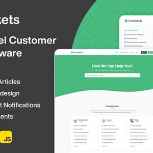 Fowtickets v2.0 Nulled – Simple Customer Support Software With Ticketing System And Knowledge Base