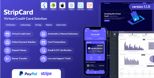 StripCard v3.6.0 Nulled - Virtual Credit Card Solution