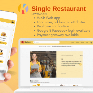 Karenderia Single Restaurant Website Food Ordering and Restaurant Panel v1.0.3 Free