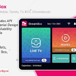 StreamBox v2.3 Nulled – IPTV Player (Android Mobile, Tablets, TV, BOX, Chrome Book)