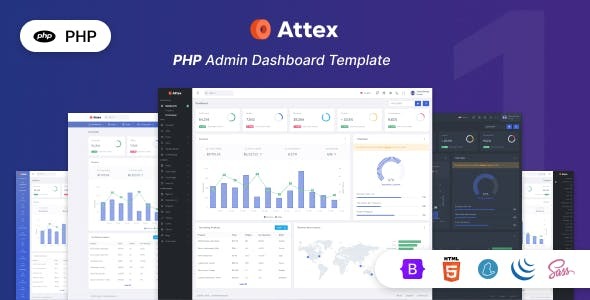 Attex Nulled - PHP Admin & Dashboard Template