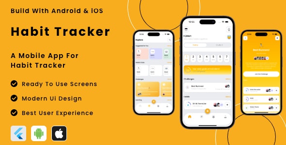 Habit Tracker App v1.0 Nulled - Flutter Mobile App Template