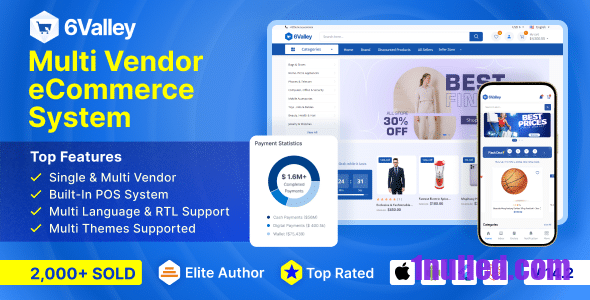 6valley Multi-Vendor E-commerce v14.3.1 Nulled - Complete eCommerce Mobile App, Web, Seller and Admin Panel