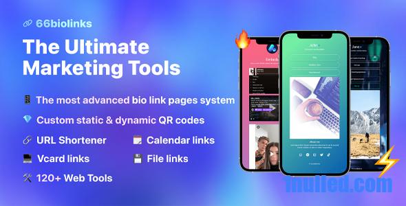 66biolinks v44.0.0 Nulled - Bio Links, URL Shortener, QR Codes & Web Tools (SAAS)