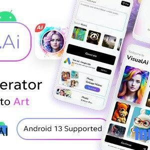 Ai Images Generator v2.0 Nulled – VisualAI + Photo Editor Tools Android App