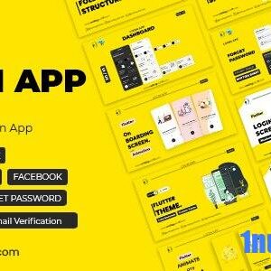 Pro Flutter Login App, Frontend, Backend, Firebase Nulled – Modern Minimal Flutter App for any Application