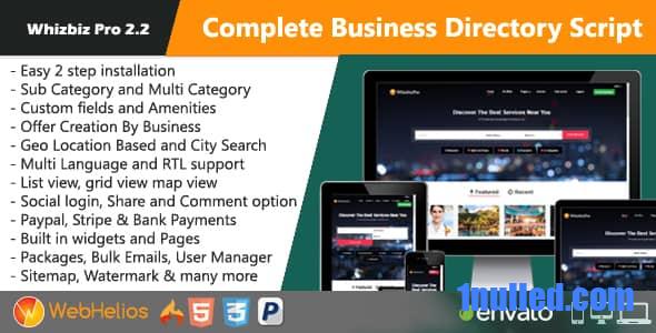 Whizbiz Pro v2.6 Nulled - Complete Business Directory Script