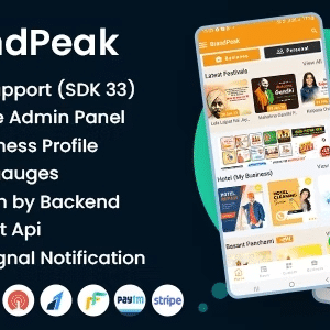 BrandPeak v1.9.4 Nulled – Festival Poster Maker, Business Post, Political Post Maker App