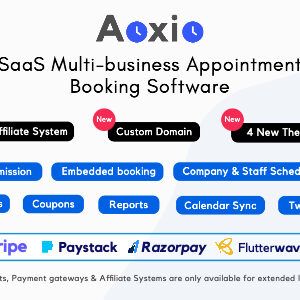 Aoxio v2.2 Nulled – SaaS Multi-Business Service Booking Software
