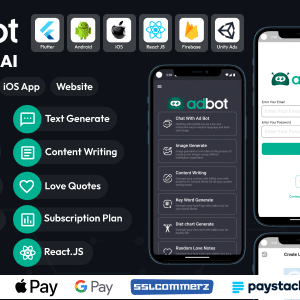 AdBot v4.1.0 Nulled – ChatGPT Open AI Android and iOS App