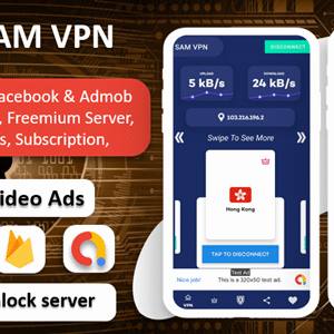 SAM VPN App v8.0 Nulled – Secure VPN and Fast Servers VPN