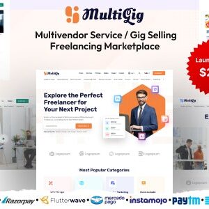 MultiGig v1.0 Nulled – Service / Gig Selling Freelancing Marketplace (Subscription Based)