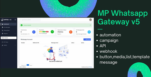 Whatsapp Gateway v7.5.0 Nulled - Multi Device