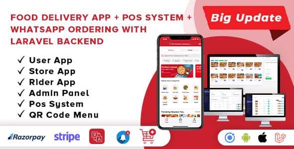 Food Delivery App v3.3.0 Nulled - A Complete Ready to Use MultiStore Mobile App(Android, ios) + Website