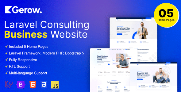 Gerow v1.6.1 Nulled - Business Consulting Laravel Script