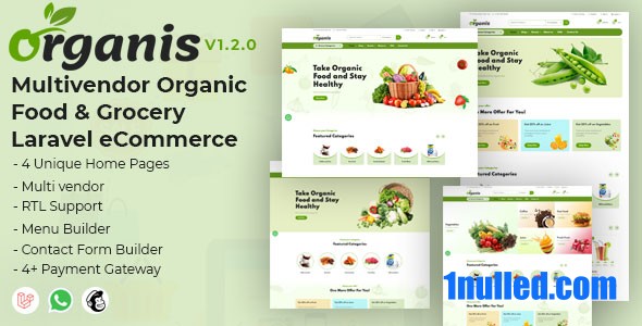 Organis v1.2.1 Nulled - Multivendor Organic Food & Grocery Laravel eCommerce