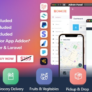 Zomox v2.1 Nulled – Grocery, Food, Pharmacy Courier & Service Provider + Backend + Driver app