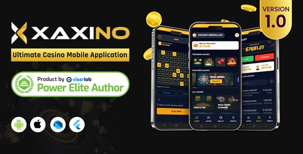 Xaxino v1.1 Nulled - Ultimate Casino Mobile Application