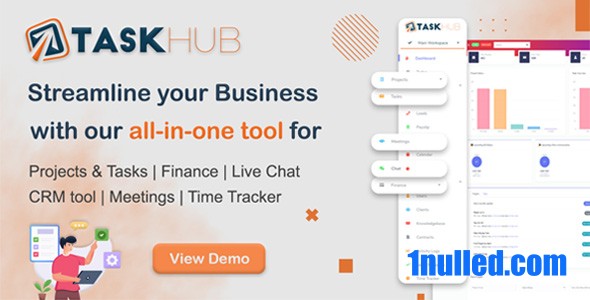 Taskhub v3.0.2 Nulled - Project Management, Finance, CRM Tool