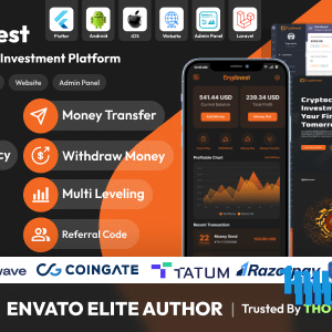 CrypInvest v2.4.0 Nulled – Cryptocurrency Investment Platform Full Solution