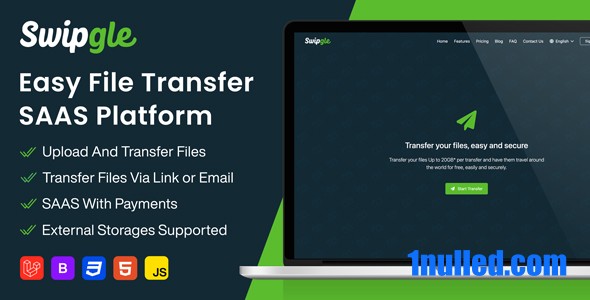 Swipgle v2.5 Nulled - Easy File Transfer (SAAS)