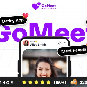GoMeet v1.1 Nulled – Complete Social Dating Mobile App | Online Dating | Match, Chat & Video Dating
