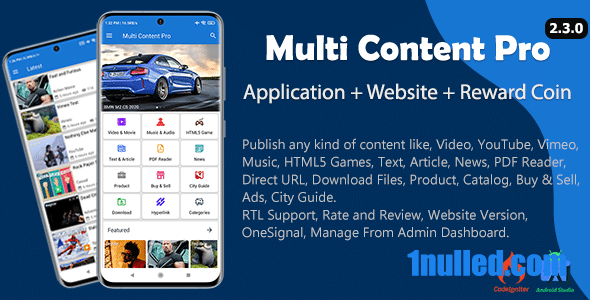 Multi Content Pro (Application and Website) v2.3.0 Free