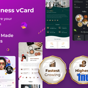vCard SaaS v8.10.0 Nulled – Business Card Builder SaaS – Laravel VCard Saas – NFC Card – With Mobile App