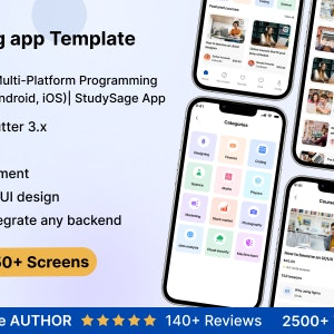 LearnUp UI App Template v1.0 Nulled – Multi-Platform Programming Courses in Flutter