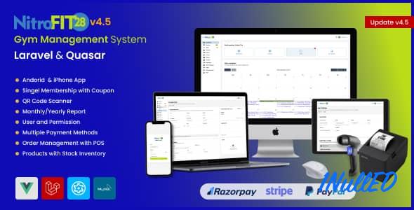 NitroFIT28 v4.4.1 Nulled - Fitness & Gym Management System