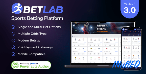 BetLab v3.0 Nulled - Sports Betting Platform