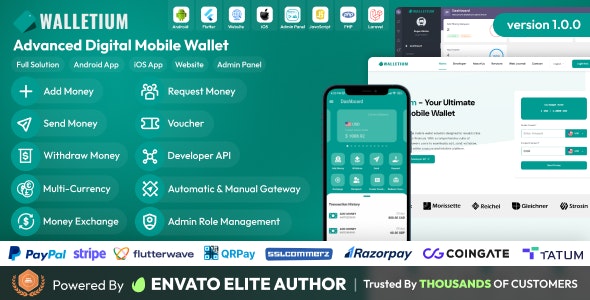 Walletium v1.0.0 Nulled - Digital Wallet and Payment Gateway Full Solution