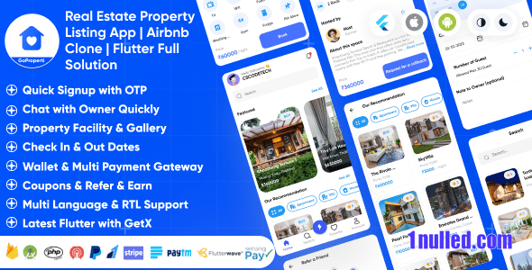 GoProperty v1.5 Nulled - Real Estate Property Listing App