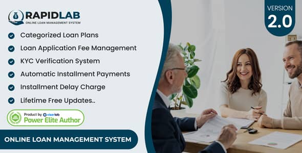 RapidLab v2.0 Nulled - Online Loan Management System