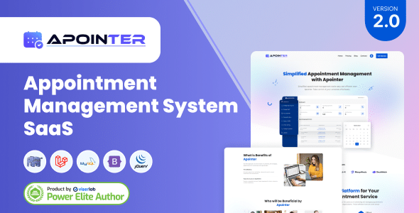 Apointer v2.0 Nulled - Appointment Management System SaaS