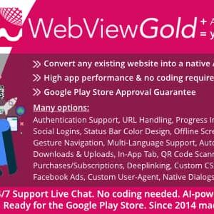 WebViewGold for Android v16.1 Nulled – Convert website to Android app