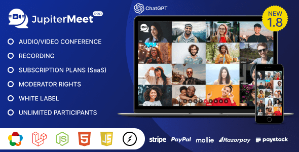 JupiterMeet Pro v1.8.2 Nulled - White Label Video Conference