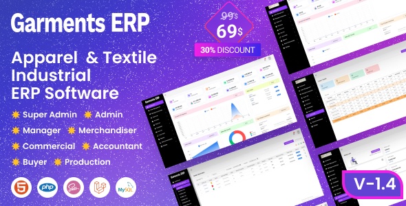 Garments ERP v1.4 Nulled - Apparel & Textile Industrial ERP Software