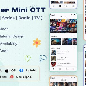 Flutter Mini OTT v4.1.0 Nulled – Live Tv, Movie, Videos, Radios