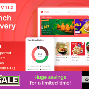 eFood v11.2 Nulled – Food Delivery App with Laravel Admin Panel + Delivery Man App
