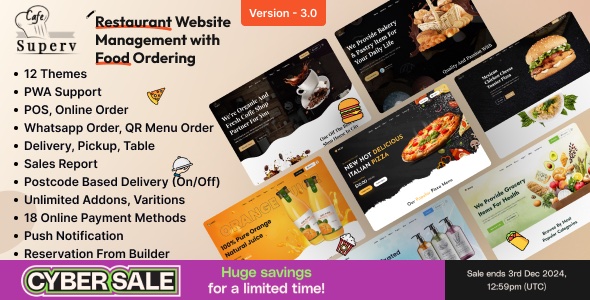 Superv v3.0 Nulled - Restaurant Website Management (Food Ordering)