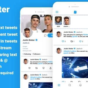 Tweetster Nulled – Twitter clone social network app Follow Chat Tweet Live android studio + firebase +admob