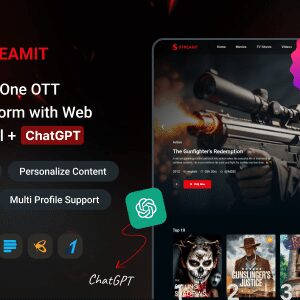 Streamit Laravel v1.2.2 Nulled – Movie, TV Show, Video Streaming Platform With Laravel with ChatGPT