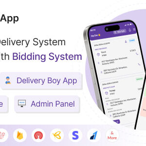 Delivery App v25.0 Nulled – On Demand Delivery System Flutter App with bidding system