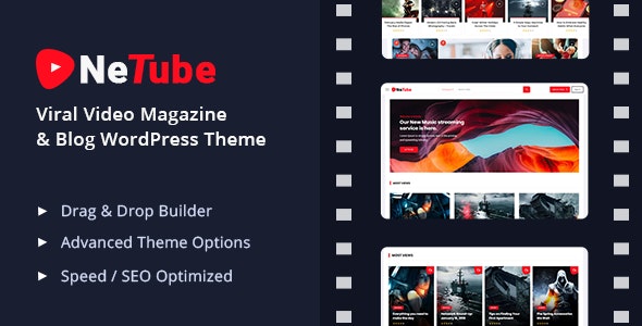 Netube v1.1.6 Nulled - Viral Video Blog / Magazine WordPress Theme