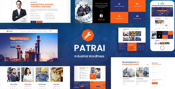 Patrai Industry v2.4 Nulled - Industrial WordPress