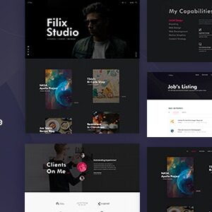 Filix v1.3.2 Nulled – Creative Minimal Portfolio WordPress Theme
