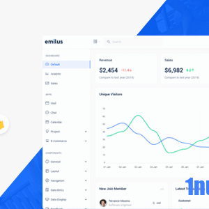 Emilus v4.0.1 Nulled – React Admin Template