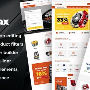 Mobimax v5.6 Nulled – Auto Parts WordPress Theme + WooCommerce Shop