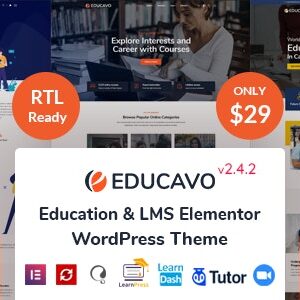 Educavo v3.0.4 Nulled – Online Courses & Education WordPress Theme